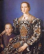 Portrait of Eleonora da Toledo with her Son Giovanni de-Medici Agnolo Bronzino